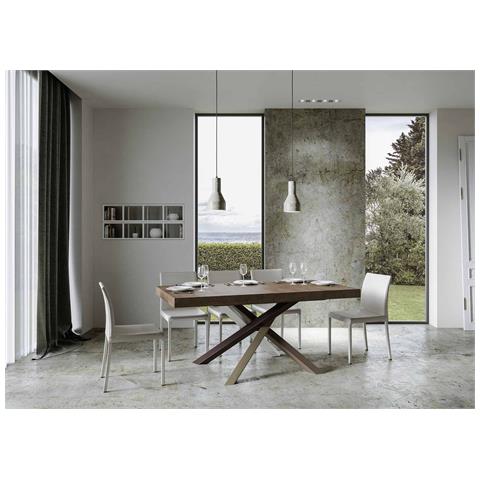 Tavolo Allungabile 90x180/284 Cm Volantis Premium Noce Telaio 4/c - Foto 4