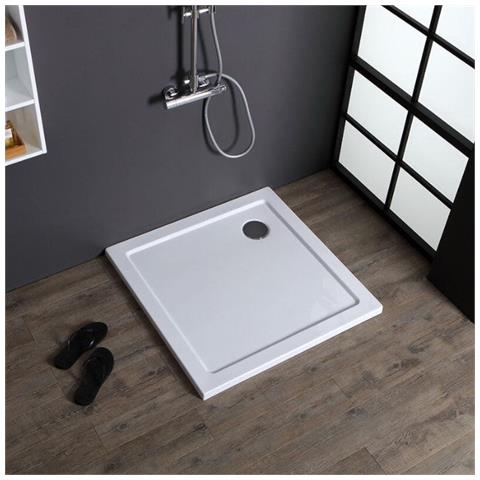 Piatto Doccia In Resina Quadrato 80x80 Bordo Basso Slim 3cm Ultra Resistente Design Moderno - Foto 1