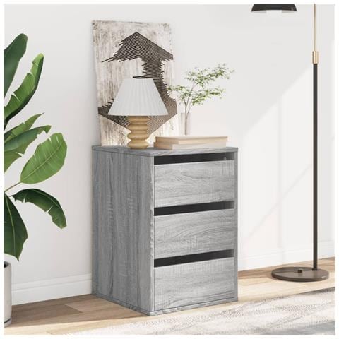 Cassettiera Angolare Grigio Sonoma 40x41x58cm Legno Multistrato - Foto 2