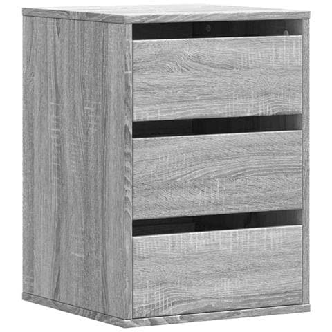 Cassettiera Angolare Grigio Sonoma 40x41x58cm Legno Multistrato - Foto 1