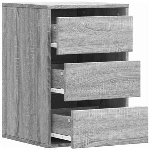 Cassettiera Angolare Grigio Sonoma 40x41x58cm Legno Multistrato - Foto 10