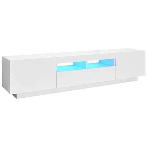 Mobile Porta TV con Luci LED Bianco 180x35x40 cm - Foto 1