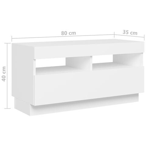 Mobile Porta TV con Luci LED Bianco 180x35x40 cm - Foto 10