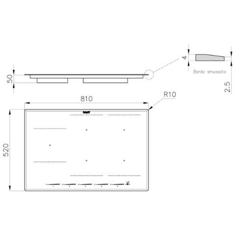 Piano Cottura 7386646 da Incasso 5 Zone Cottura da 81 cm Colore Nero - Foto 2