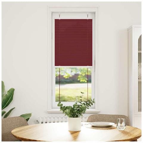 Tenda Plissettata Rosso Bordeaux 45x150 Cm Larghezza Tessuto - Foto 2