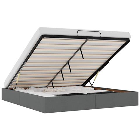 Struttura Letto Pouf senza Materasso 180x200 cm in Tessuto - Foto 1