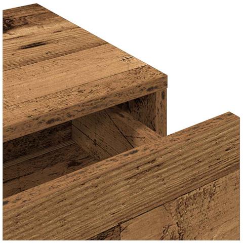 Scaffale a Parete con Cassetti Antico 100x36x19cm in Truciolato - Foto 9