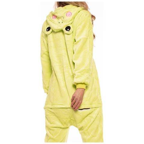 Pigiama Da Donna Tuta Kigurumi Onesie Costume Rana Verde 175-185 Cm Xl - Foto 2