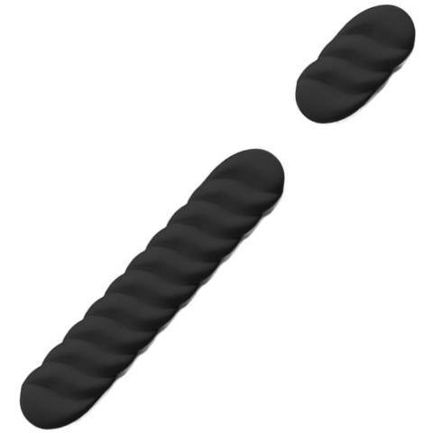 Combo Ergonomico Poggiapolsi Tastiera E Mouse Pad Per Sollievo Affaticamento Mani In Ufficio Black - Foto 3