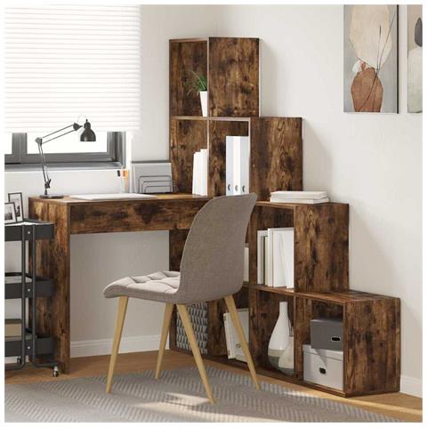 Scrivania ad angolo Rovere fumo 101,5 x 149,5 x 149,5 cm - Foto 2