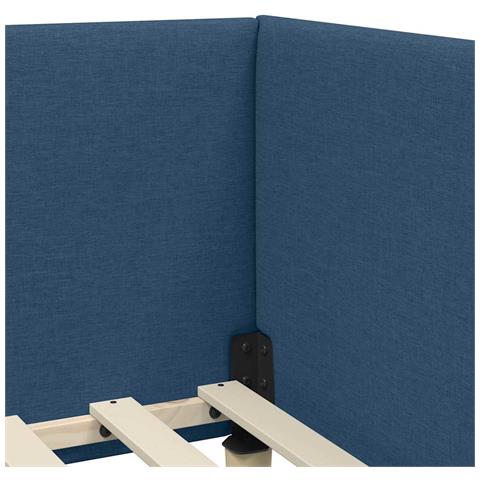 Cornice del letto ad angolo Altro con testiera Blu 80 x 200 cm - Foto 9