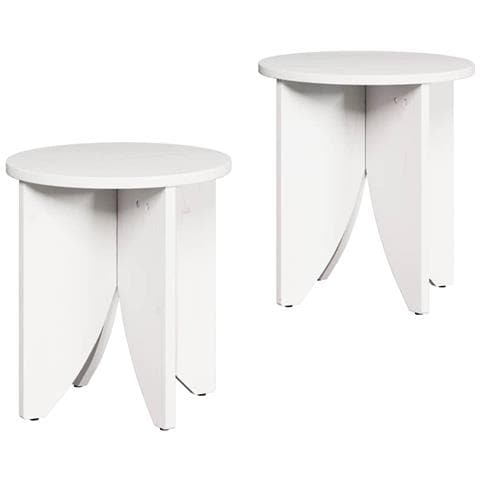 Tavolino da salotto 2 pcs Bianco 41,5 x 41,5 x 44 cm - Foto 1