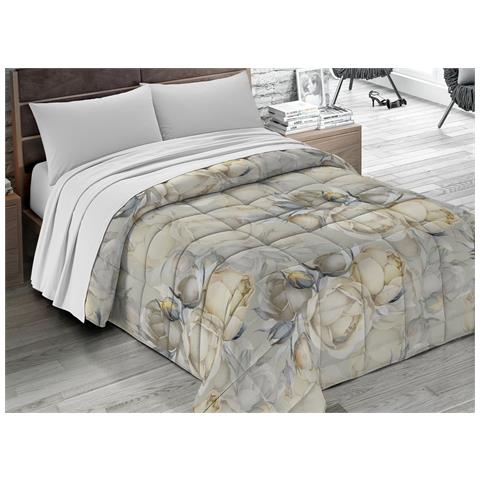 Trapunta Piumone Letto Invernale 300gr Microfibra Stampa Digitale Linea Flora 2 Piazze D9 - Foto 1