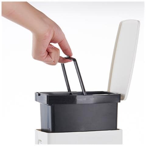Set Scopino E Cestino Per Wc Bagno 2 In 1 Salvaspazio Portascopino E Pattumiera - Foto 2