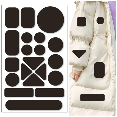 Kit Di 10 Toppe Autoadesive Impermeabili In Nylon Per Riparazione Giacche A Vento Brown - Foto 3