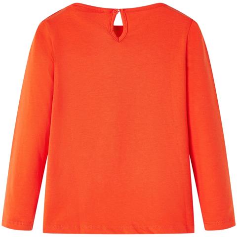 Maglietta da Bambina Maniche Lunghe Arancione Scuro 104 - Foto 2