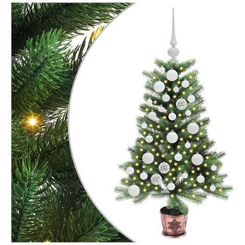 Albero di Natale con 150 LED con supporto Verde 90 cm PE - Foto 1