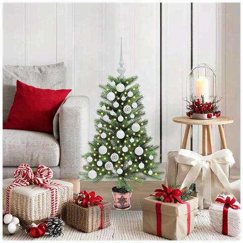 Albero di Natale con 150 LED con supporto Verde 90 cm PE - Foto 2