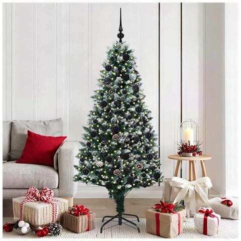 Albero di Natale artificiale con 300 LED Verde 180 cm - Foto 2