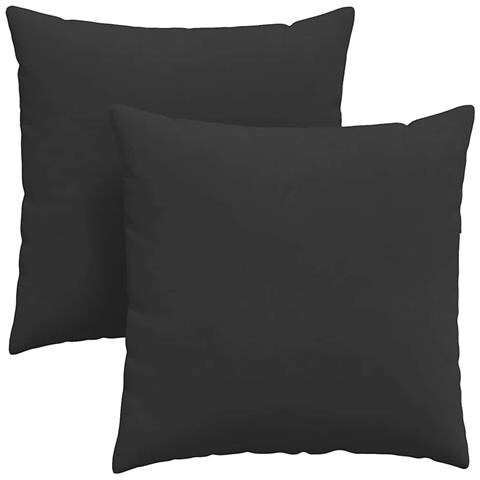 Cuscini da Divano 2 pcs Nero 80 x 80 cm Tessuto - Foto 1