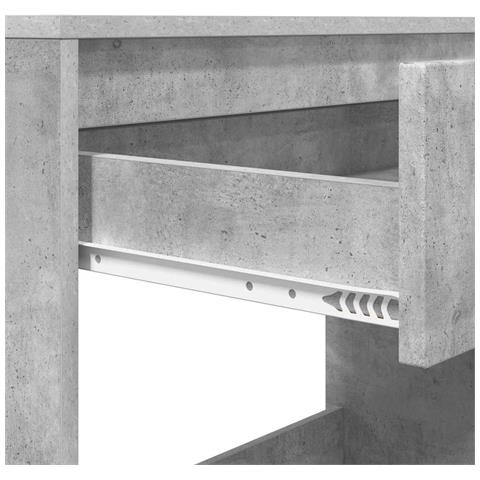 Scrivania Grigio cemento 100 x 50 x 78 cm Legno multistrato - Foto 9