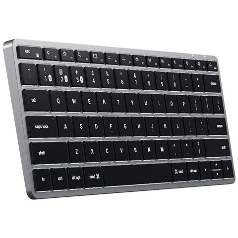 Tastiera Retroilluminata Spagnola Bluetooth Compatta Slim X1 Senza Tastierino Numerico, Grigio - Foto 5