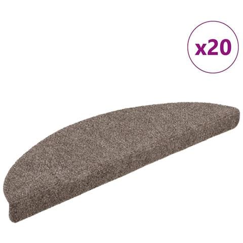 Tappetini per scale autoadesivi 20 pz 56x17x3 cm beige semicircolari - Foto 1