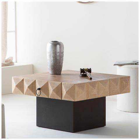 Tavolino In Legno Marrone 81,5x86x46h - Foto 2