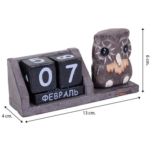 Calendario In Legno Marrone 13x4x6h - Foto 6