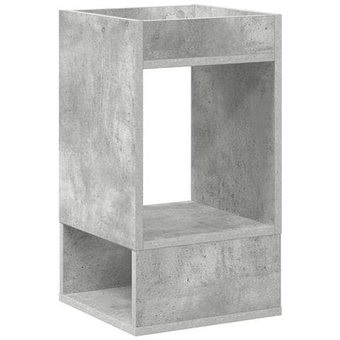 Tavolino Grigio cemento 30 x 30 x 56 cm Legno multistrato - Foto 1