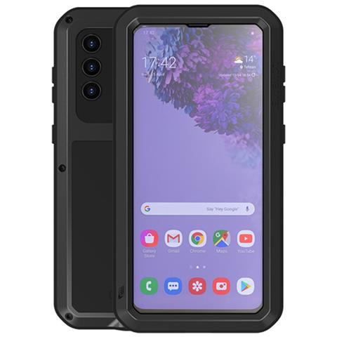 Cover per Galaxy S21+ 5G - Silicone+Vidrio+Metallo, Nero, Antiurto - Foto 1