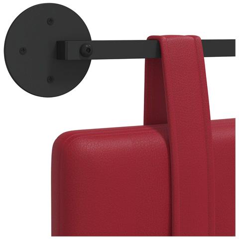 Testata appesa Rosso Vino 210 x 55 x 5 cm Pelle Sintetica - Foto 9