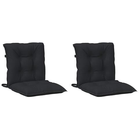 Set di Cuscini per Sedia Bassa 2 pcs Melange Nero - Foto 1