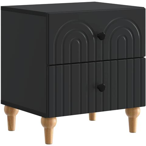 Armadio da Notte Nero 43 x 34,5 x 48 cm Legno ingegnerizzato - Foto 1