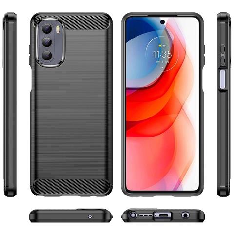 Custodia In Carbonio Flessibile Per Motorola Moto G Stylus 2022, Colore Nero. - Foto 1
