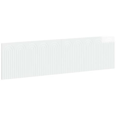 Testiera da Muro ALKMAAR Bianco Lucido Legno ingegnerizzato - Foto 1