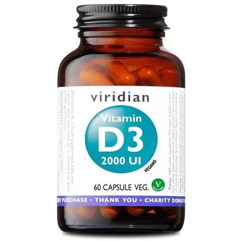 Viridian Vitamin D3 2000IU 60CPS - Foto 1