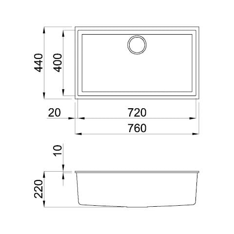 LAV. QUADRA 130 76x44 1V TORTORA 43 SOTTO TOP TORT - Foto 2