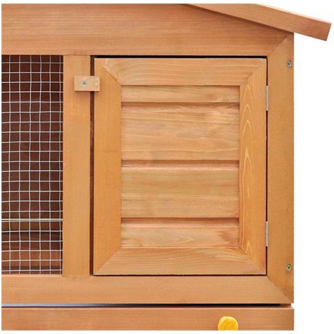 Conigliera all'Aperto Gabbia Piccoli Animali 3 Porte Legno - Foto 9