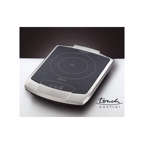 CT 2203/TC piano cottura Nero, Acciaio inox Superficie piana Ceramica 1 Fornello (i) - Foto 1