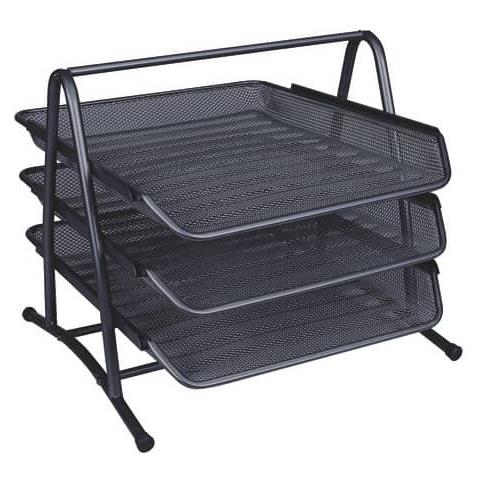 Set 3 Vaschette Portadocumenti 27,8x27,5x35 Cm Nero Kf00823 - Foto 1