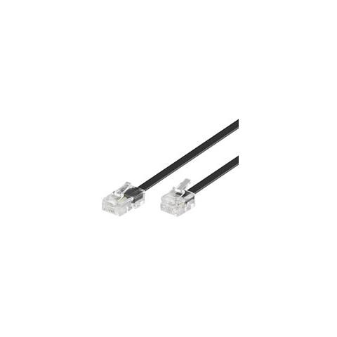 3m RJ-45 / RJ-11 Adapter RJ-45 RJ-11 Nero cavo di interfaccia e adattatore - Foto 1