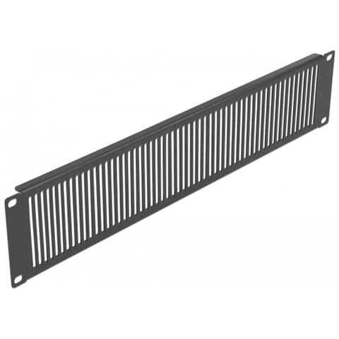 Pannello per armadio di rete da 19? con fessure di ventilazione verticale 2U nero - Foto 1