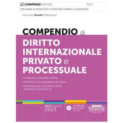 Giancarlo Novelli - Compendio Di Diritto Internazionale Privato E Processuale - Foto 1