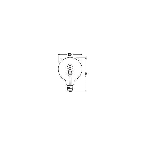 Osram Lampadina Led G125 E27 Oro 7w 600lm 2200k Dimmerabile Ip20 320° [lv-4058075761674] - Foto 4