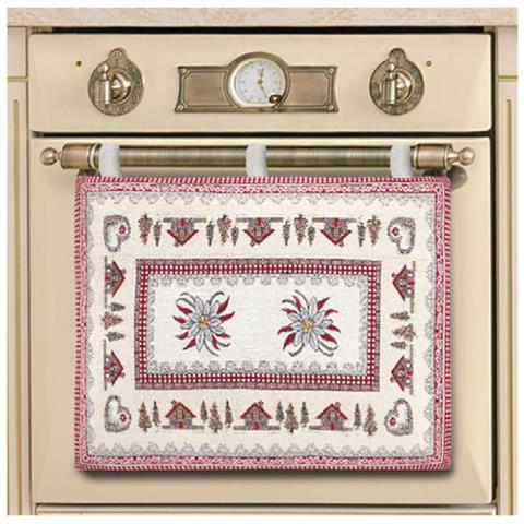 Copriforno Cucina Universale Cinigliato Copertura Decorazione Forno Dis. Monte Bianco - Foto 1