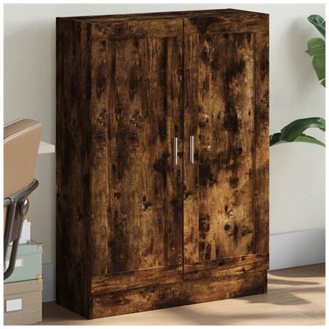 Libreria Rovere Fumo 82,5x30,5x115 Cm In Legno Multistrato - Foto 1