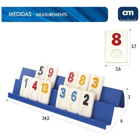 Gioco Da Tavolo Rummi 24,5 X 3 X 6 Cm (6 Unità) (112 Pezzi) - Foto 2