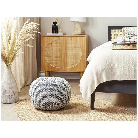 Pouf Priene Cotone Grigio Chiaro - Foto 1
