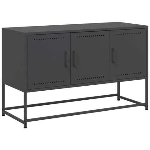 Mobile Tv Nero 100,5x39x60,5 Cm In Acciaio - Foto 1